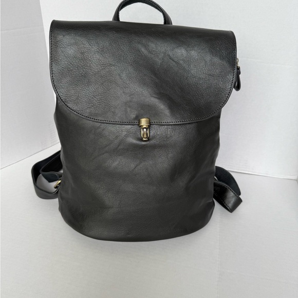 Joy Susan Handbags - Joy Susan Colette Metallic Silver Backpack in Vegan Leather